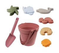 Genérico Silicona Sand Toys - Silicona Bucket Shovel & Animal Molds Beach Game, Seaside Sand Toys | for Kids Girls Boys Summer Outdoor Travel Vacation Seaside Shore Poolside