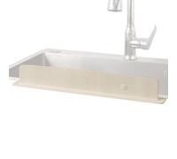 Generico Silicona Sink Splash Guard - Bathroom Counter Water Splash Guard,Suction Cup Barrier Bathroom Accessories for Hygiene Home House RV Restaurant Countertop Vanity