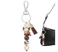 Genérico Silicone Beaded Tassels - Cow Keychain Cute Animal Bag Charm Decor