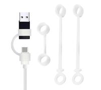 Genérico Silicone Cable Adapter Holder - 3.74in Converter Sleeve Case | SiliconeCable Adapter Keeper - Anti Lost Cable Protector Set 4 pcs Storage Cover for Travel Home Car Use