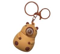 Genérico Silicone Capybara Keychain - 1.97 Inch Squeeze Bubble Fidget Charm | Cute Cartoon Capybara Bag Pendant - Soft Silicone Stress Relief Toy Keyring For Decoration Home Bag Use