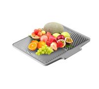 Genérico Silicone Dish Drying Mat - Non Slip Kitchen Drain Pad with Built In Holes, Heat Resistant Countertop Protector, Flexible Dish Drainer For Utensils, Cups, Pots, Sink Area Organization
