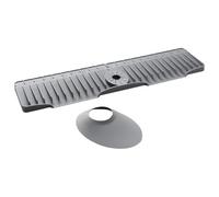 Genérico Silicone Faucet Drain Mat with Splash Guard - Anti-Splash Mat High- Long Size | Kitchen Sink Basin Storage Mats | 15 Degree Sloped, Self-Draining, for Around Behind Undersink Countertop