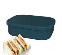 Genérico Silicone Lunch Box with 4 Compartments, Reusable Microwave-Safe Food Storage Containers for Meal Prep, Salad, Snacks, and Sandwiches, Leakproof Eco-Friendly Box