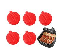 Generico Silicone Magnets for Air Fryer, 5 Pieces Air Fryer Magnetic Silicone Buckle, Baking Paper Holding Fastener, for Baking Roasting Meal Prep Kitchen Dining Room Frying