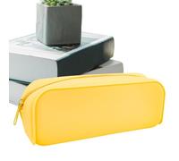 Genérico Silicone Pencil Pouch for School and Office, Aesthetic Soft Pen Storage Case with Secure Zipper, Stationery Organizer Bag for Students,Kids and Writing Supplies Holder