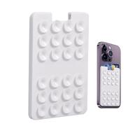 Genérico Silicone Phone Holder - Adhesive, Card Mount Wallet, Black Design | Durable Fixation Feature, Adhesive Cellphone Tool, Suction Cup Mount For Window, Wall, Shower, Mirror, Desk