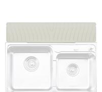 Genérico Silicone Sill Splash Guard - 22,8x4,9 Pouces Protecteur d'Évier - Tampon de Drainage Pliant | Cuisine et Salle de Bain | Empêche l'Accumulation d'Humidité, Tapis Récupérateur d'Eau Robinet