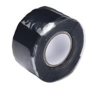 Genérico Silicone Tape, Pipe Leak Cover Tape, Waterproof Insulating Rubber Repair Kit, High Temp Grip Wrap, Ideal for Hose Car Plumbing Use, 1 Inch x 60 Inches, Black Color 1 Piece