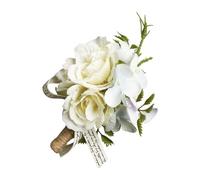 Genérico Silk Boutonniere, Groom Bridesmaid Flower Pin, Elegant Wedding Accessory, Decorative Floral Buttonhole for Men Formal Dinners Bridal Showers Parties Ceremonies Photoshoots