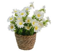 Genérico Silk Flower Bouquet - Faux Plant Decor, Indoor Tabletop Arrangement, Vase Floral Centerpiece, Artificial Daisy Display, Home Desk Decoration, Rattan Potted Bonsai, Elegant Decorative Flowers