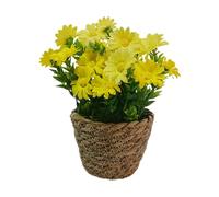Genérico Silk Flower Bouquet - Faux Plant Decor, Indoor Tabletop Arrangement, Vase Floral Centerpiece, Artificial Daisy Display, Home Desk Decoration, Rattan Potted Bonsai, Elegant Decorative Flowers