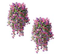 Genérico Silk Flowers | 2 Pieces Silk Realistic Fake Morning Glory | Outdoor Faux Flowers Artificial Greenery,for Garden Decor Yard Balcony Indoor Home Birthday Wedding Party
