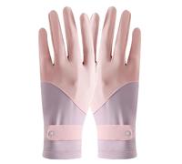 Genérico Silk Gloves - 21cm Splicing Non Slip Thin Driving Gloves Ice Silk UV Protection Breathable Full Finger Sunscreen Glove For Women Princess Style Cycling Driving Summer Outdoor Wear