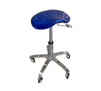 Genérico Silla con Forma De Espejo,Taburete Ergonómico con Ruedas Giratorias,Taburete De Barra De Esponja De Alta Densidad,Rotación De 360°,para Salón De Belleza De Oficina(Blue)