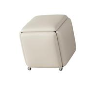 Genérico Silla Cubo otomana anidada con Ruedas,Taburetes otomanos Cuadrados de Cuero,para dormitorios, condominios, Sala de Estar, Comedor, Espacios pequeños(Color 2,35x35cm)