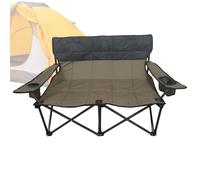 Genérico Silla De Camping Doble | Silla para Dos Personas Exterior - Silla Relax Plegable Respaldo Transpirable Estable para Terraza Jardín Balcón Piscina Y Acampada