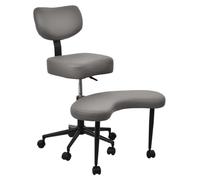 Genérico Silla de meditación, Silla Profesional con Ruedas, para Sentarse con Las piernas Cruzadas, sillas de Escritorio para TDAH, con Taburete Ajustable en Altura, para Personas inquietas, Gray
