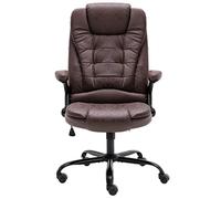 Genérico Silla de Oficina de Piel de Ante sintética marrón Oscuro,Mobiliario,Mobiliario de Oficina,Sillas de oficina-20577