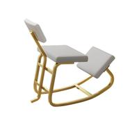 Genérico Silla De Oficina De Rodillas, Ergonómica, con Asiento Suave Y Rodilleras, De Hierro, For Escritorio, Mejora Tu Postura Y For El Hogar.(Gold Frame+Color 3)