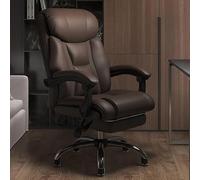 Genérico Silla de Oficina ejecutiva con Ruedas, Escritorio de Oficina de Cuero y Silla Silla de computadora reclinable de Espalda Alta, Silla de Trabajo para Adultos cómoda Silla de Jefe