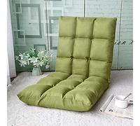 Genérico Silla de Piso Acolchada portátil de 18 Colores sólidos con Respaldo Ajustable, cojín de meditación con Respaldo Totalmente Plegable y Funda extraíble y Lavable de Color Gris