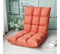 Genérico Silla de Piso Acolchada portátil de 18 Colores sólidos con Respaldo Ajustable, cojín de meditación con Respaldo Totalmente Plegable y Funda extraíble y Lavable de Color Gris