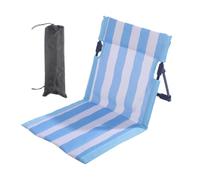 Genérico Silla de Playa Baja - Soporte Lumbar, Estilo Retro, Silla de Playa Plegable, Tumbona a Rayas con de Almacenamiento | Salón portátil Adecuado para Playas, Piscina, Camping, jardín y Viajes.