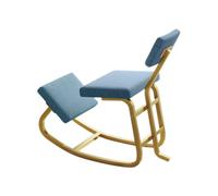 Genérico Silla de Rodillas, Silla de Oficina ergonómica, Respaldo Acolchado ergonómico, Corrector de Postura de Escritorio, Cojines cómodos for Oficina(Blue,85X45X78cm-Gold)