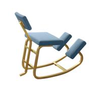 Genérico Silla De Rodillas, Silla Ergonómica con Asiento Suave, Silla De Escritorio con Respaldo, Mejora Tu Postura, For Oficina En Casa.(Gold Frame+Color 5)