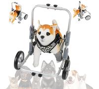 Genérico Silla de ruedas for perros con patas delanteras, silla de ruedas de 4 ruedas for mascotas, carritos ajustables y ligeros for perros con ayuda for caminar en las extremidades delanteras for pe