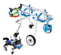 Genérico Silla de ruedas para perros 4 ruedas carro de perro para la pierna de apoyo completo, la rehabilitación del perro de peso ligero corsé silla de ruedas, silla de ruedas ajustable,Large