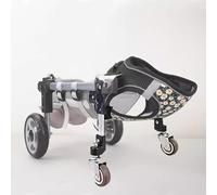 Genérico Silla de Ruedas para Perros, Ruedas Traseras Delanteras Silla de Ruedas de Ayuda a la Movilidad para Perros Ajustable, Perros Pequeños Medianos Grandes Pierna Ortopédica,4 wheel,Medium