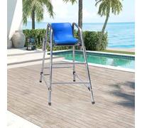 Genérico Silla de socorrista para Piscinas, Silla de observación para socorristas, Asiento de Seguridad Duradero para competiciones en Interiores, Exteriores y Playas (Plateado, 120 cm (47,2 Pulgadas