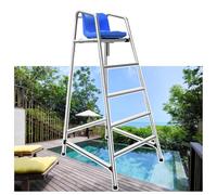 Genérico Silla de socorrista - Silla de observación para socorristas con Parasol, Acero Inoxidable, para Seguridad en Piscinas Interiores y Exteriores, (tamaño: 180 cm / 5,9 Pulgadas)