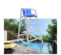 Genérico Silla de socorrista - Silla de observación para socorristas con Parasol, Acero Inoxidable, para Seguridad en Piscinas Interiores y Exteriores, (tamaño: 150 cm / 4,9')