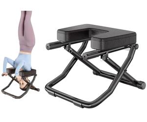 Genérico Silla De Yoga For Gimnasio Familiar, Silla De Yoga De Primera Calidad Y Taburete For La Cabeza, Banco De Inversión Hecho A Mano con Estructura De Madera Y Almohadillas De PU