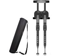 Genérico Silla Invisible Ajustable y Portátil, Taburete Plegable, Altura de Asiento Ajustable en 5 Niveles, Asiento Portátil para Pesca al Aire Libre,Negro
