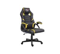 Genérico Silla Juvenil Gaming GM400 - Disponible en Naranja, Verde y Azul, Reposabrazos Abatibles, Altura Ajustable, Sistema de Bloqueo, Diseño Ergonómico y Materiales Premium (Negro/Amarillo GM1000)
