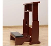 Genérico Silla Plegable de Rodillas para Iglesia, Mesa de oración de Altura Regulable, para meditación y para arrodillarse - Ideal para Uso doméstico y como Regalo religioso(Brown)