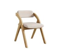 Generico Silla plegable portátil de madera maciza con respaldo, ideal para oficina, conferencias y uso doméstico, elegante taburete color café