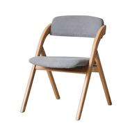 Generico Silla plegable portátil de madera maciza con respaldo, ideal para oficina, conferencias y uso doméstico, elegante taburete color café