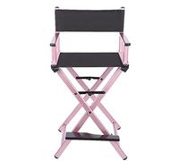 Genérico Silla Portátil para Maquilladores, Silla Plegable De Aluminio, Diseño Ergonómico con Reposapiés, Capacidad De Carga De 300 Libras (Pink)