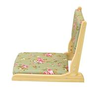 Genérico Silla Portátil Sin Patas, Tatami Plegable con Respaldo, con Asiento Acolchado, Natural Kiefernholz, Umweltfreundlich, Mirador, Balcón, Sala De Estar(Vert A)