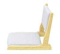 Genérico Silla Portátil Sin Patas, Tatami Plegable con Respaldo, con Asiento Acolchado, Natural Kiefernholz, Umweltfreundlich, Mirador, Balcón, Sala De Estar(Blanco)