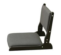 Genérico Silla Portátil Sin Patas, Tatami Plegable con Respaldo, con Asiento Acolchado, Natural Kiefernholz, Umweltfreundlich, Mirador, Balcón, Sala De Estar(Gris B)