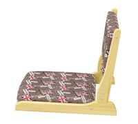 Genérico Silla Portátil Sin Patas, Tatami Plegable con Respaldo, con Asiento Acolchado, Natural Kiefernholz, Umweltfreundlich, Mirador, Balcón, Sala De Estar(B)