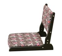 Genérico Silla Portátil Sin Patas, Tatami Plegable con Respaldo, con Asiento Acolchado, Natural Kiefernholz, Umweltfreundlich, Mirador, Balcón, Sala De Estar(C)