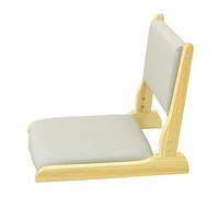 Genérico Silla Portátil Sin Patas, Tatami Plegable con Respaldo, con Asiento Acolchado, Natural Kiefernholz, Umweltfreundlich, Mirador, Balcón, Sala De Estar(Gris)