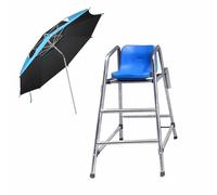 Genérico Silla Salvavidas Alta para Piscinas elevadas con sombrilla, Asiento de observación de 120 cm de Altura para prevenir ahogamientos, Equipo de Seguridad para Piscinas, Silla Salvavidas